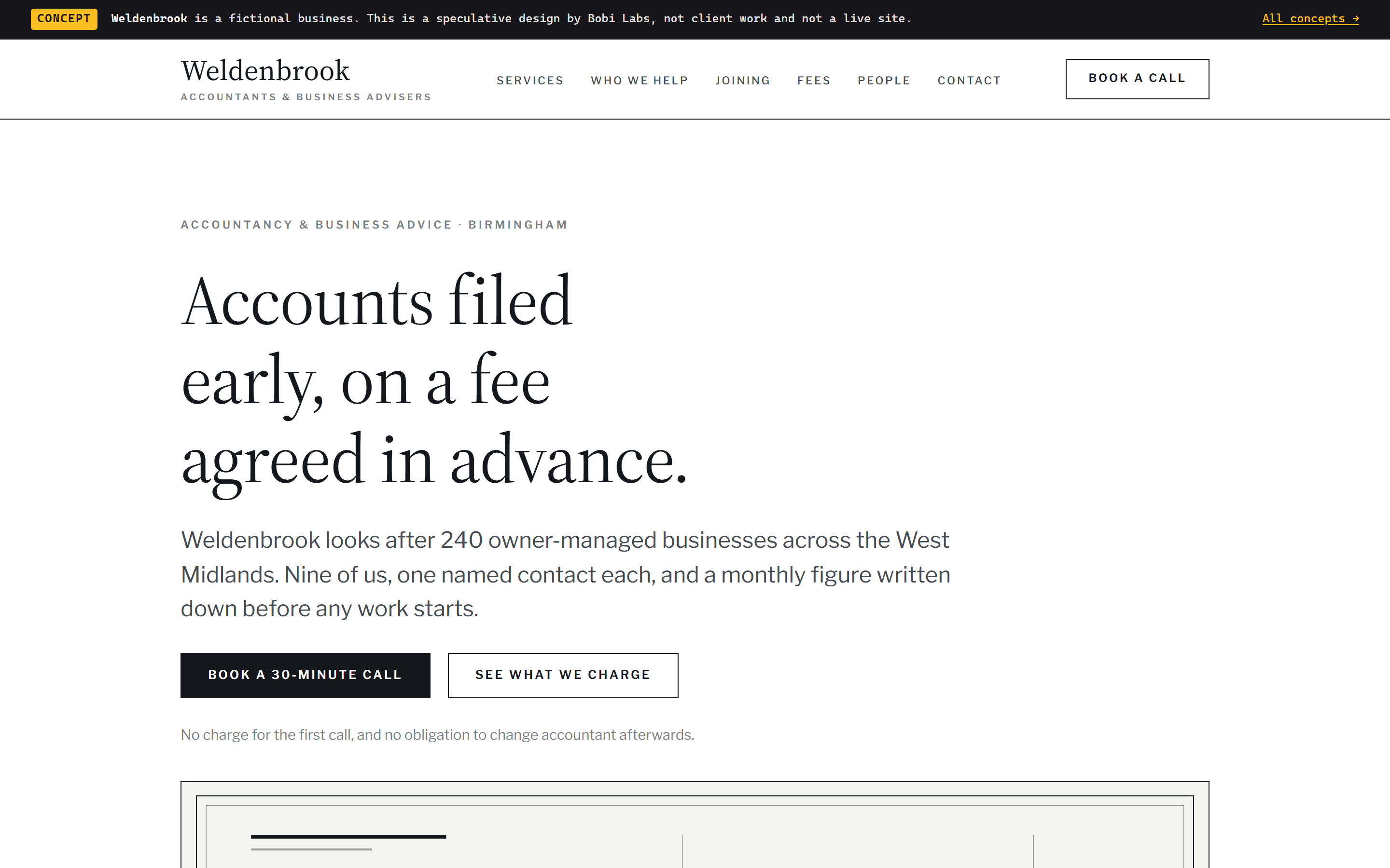 Weldenbrook concept, desktop